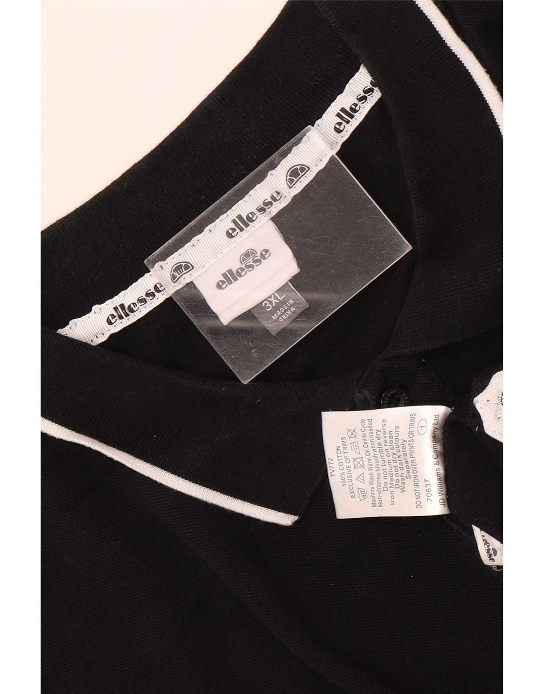 Polo da uomo Ellesse 3XL cotone nero