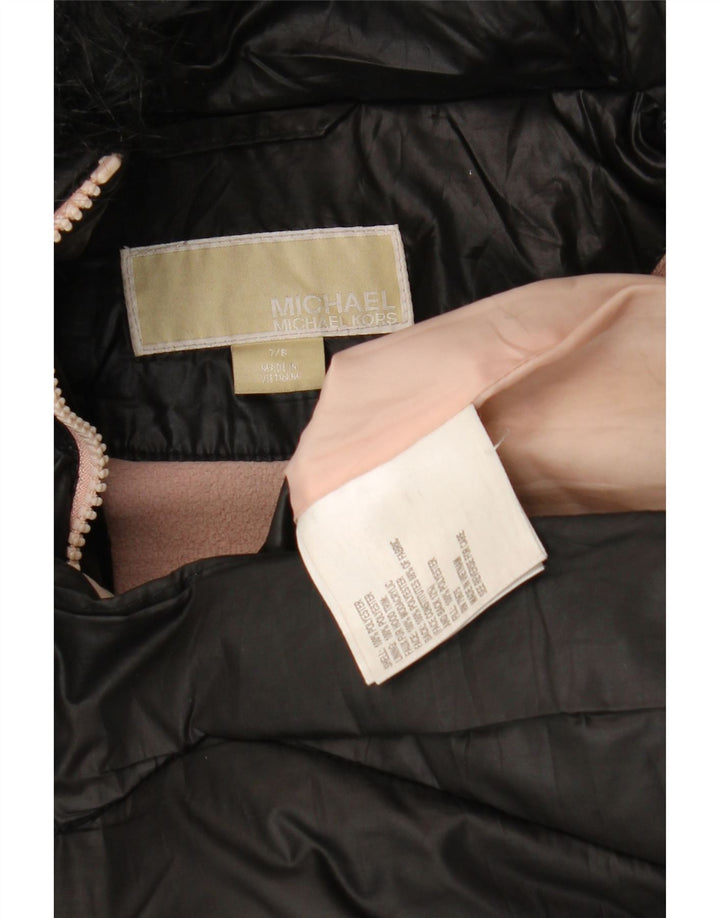 Giacca imbottita con cappuccio per bambina MICHAEL KORS 7-8 anni Poliestere nero