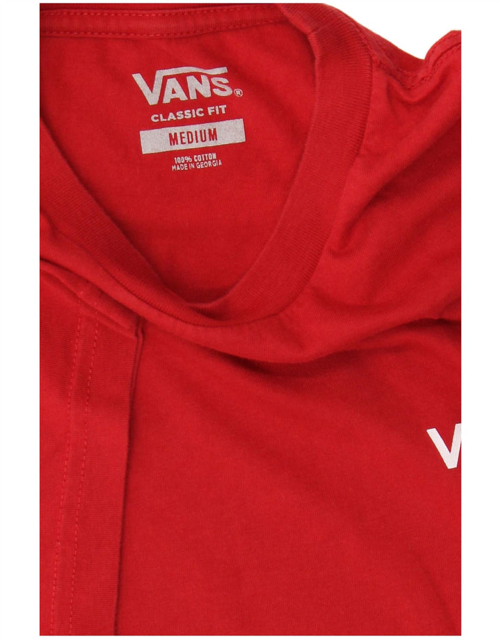 Maglietta da uomo Vans Classic Fit in cotone rosso medio
