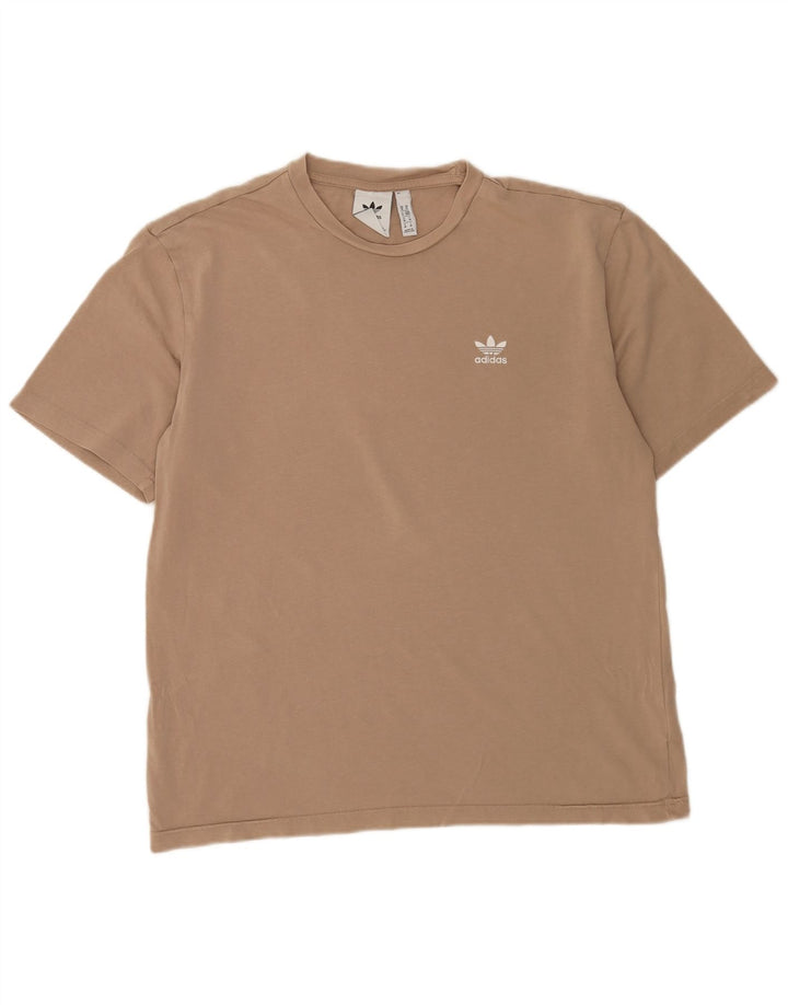 T-shirt grafica da uomo Adidas Top in cotone beige medio
