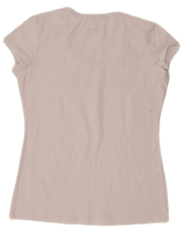 T-shirt grafica da donna Adidas Top UK 18 XL cotone bianco