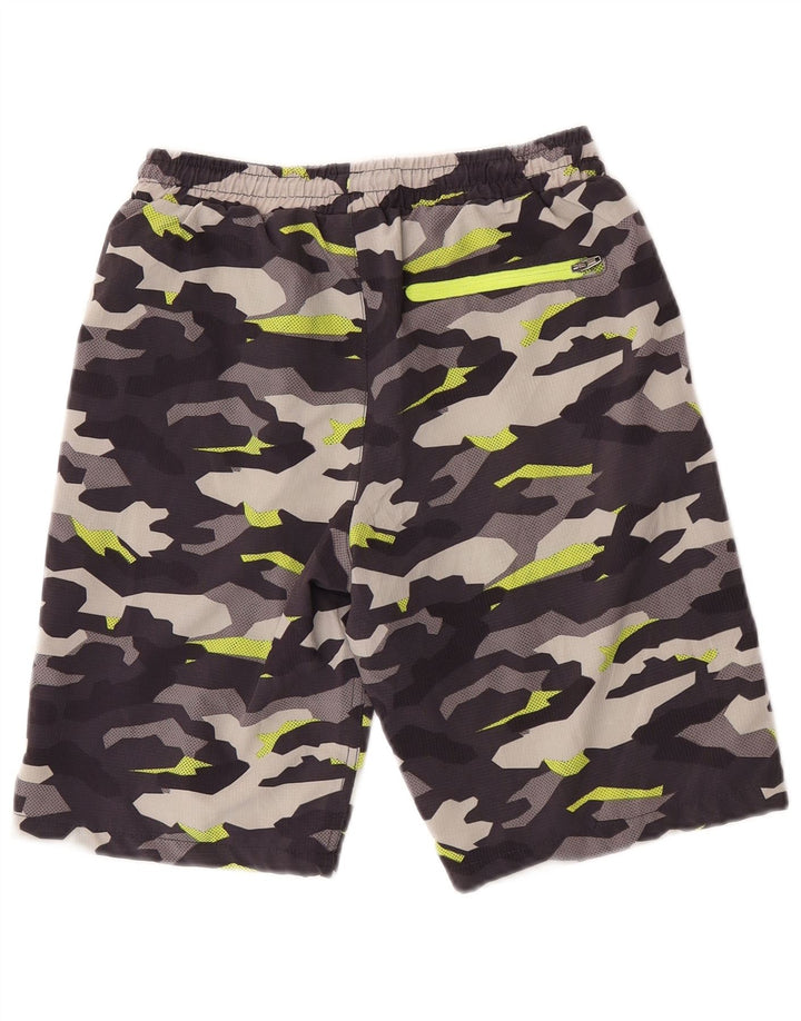 Pantaloncini sportivi da ragazzo Eddie Bauer 14-15 anni Large in poliestere mimetico grigio