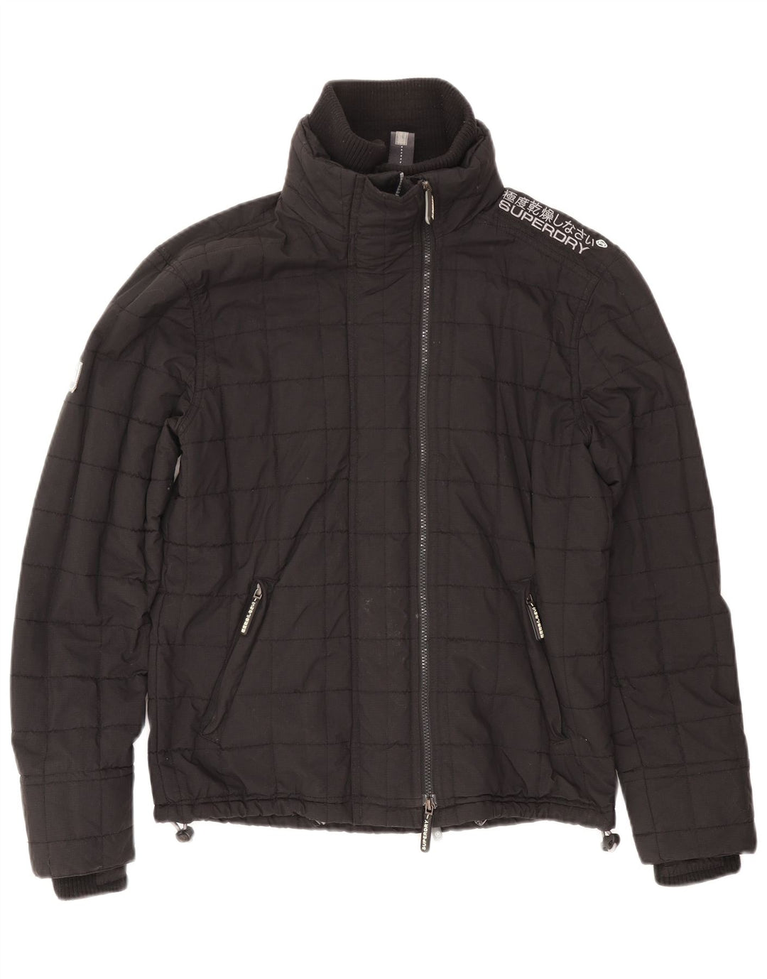 Giacca a vento grafica da donna Superdry Windcheater UK 16 grande nera