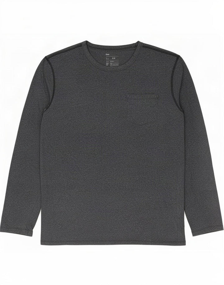 Gap Top da uomo a maniche lunghe in cotone puntinato grigio piccolo