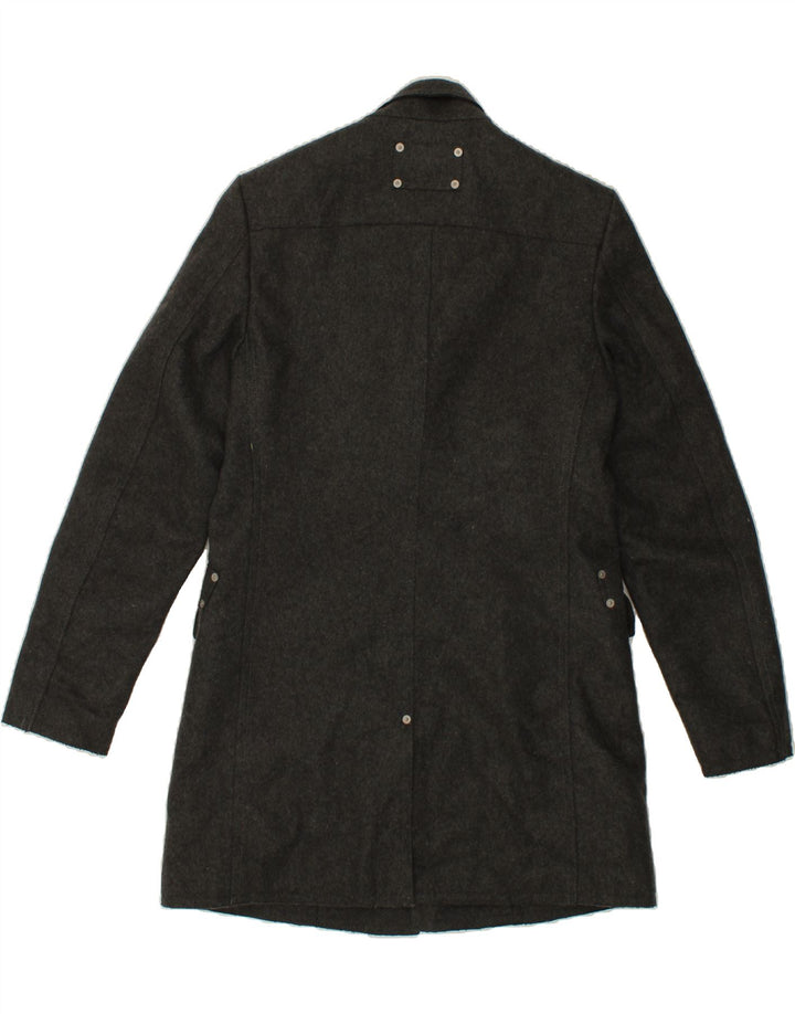 VINTAGE Womens Overcoat UK 14 Medium Grey Wool Vintage Vintage and Second-Hand Vintage from Messina Hembry 
