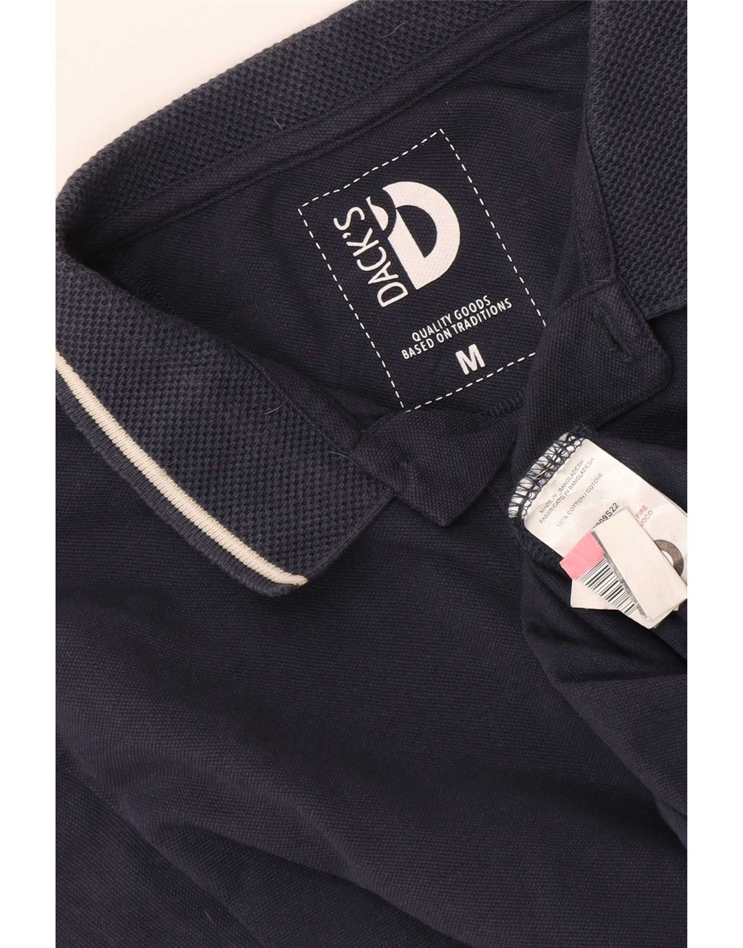 Polo da uomo Dack's in cotone blu navy medio