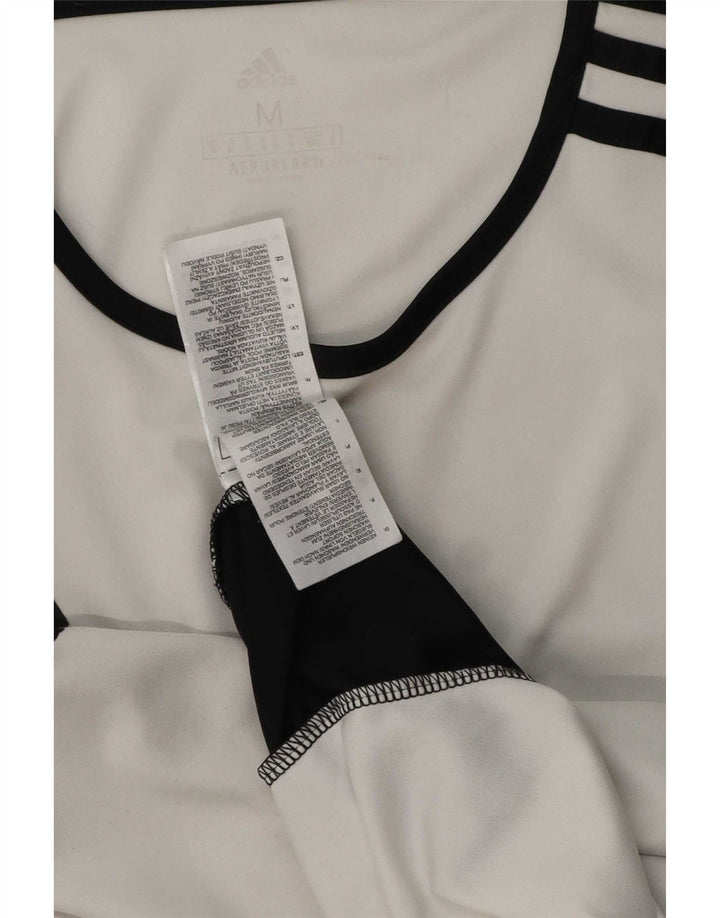 T-shirt Nike Aeroready da uomo, top in poliestere color block bianco medio