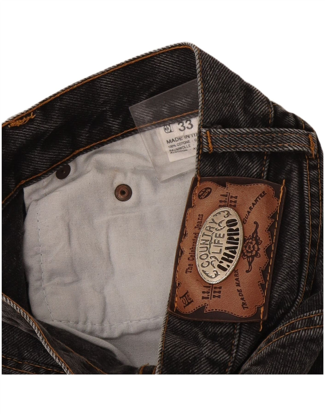 Jeans dritti da uomo Charro W33 L29 cotone grigio