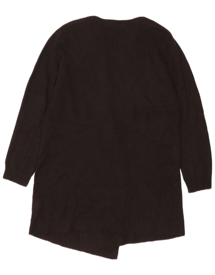Maglione cardigan aperto da donna Marks & Spencer UK 16 grande acrilico nero