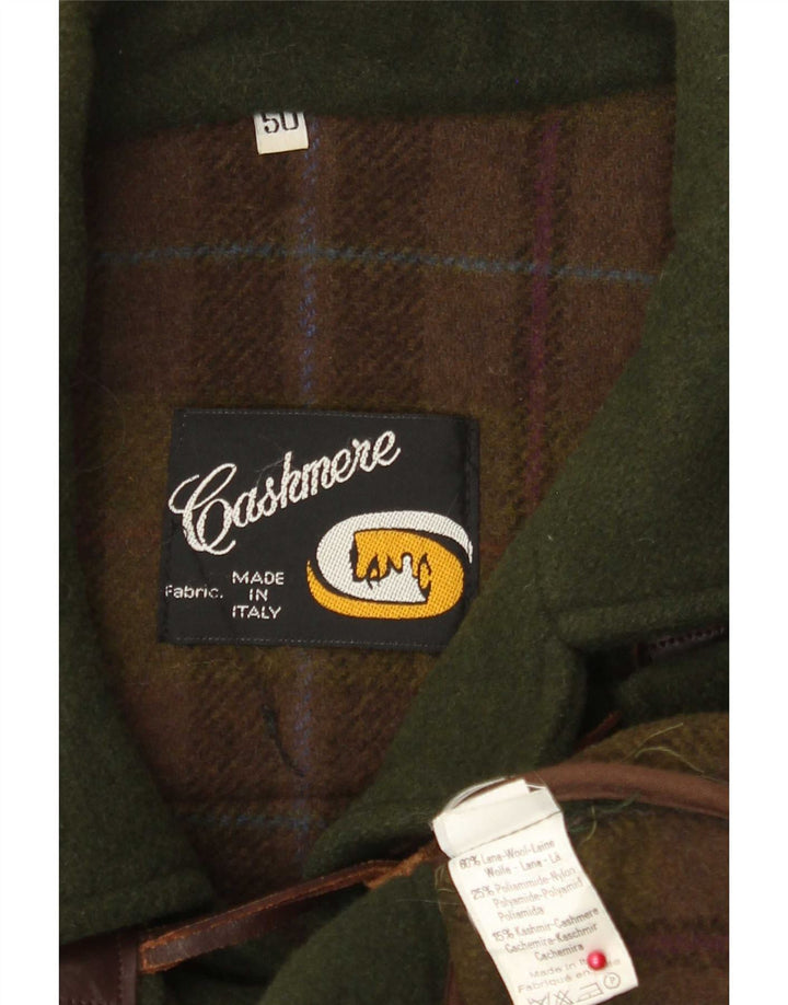 Montgomery vintage da uomo con cappuccio IT 50 Large in lana verde