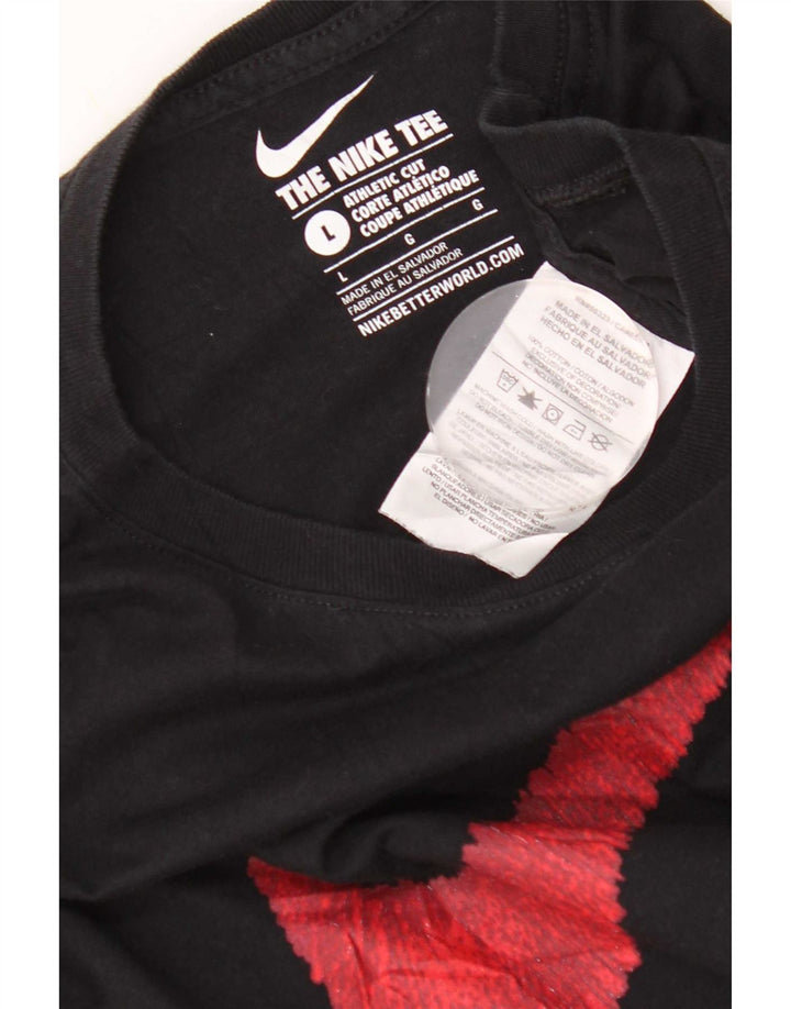 T-shirt grafica Nike da uomo con taglio atletico, grande, in cotone nero