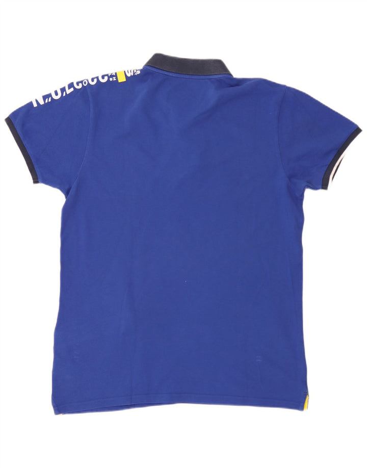 Polo grafica da uomo North Sails XL in cotone blu
