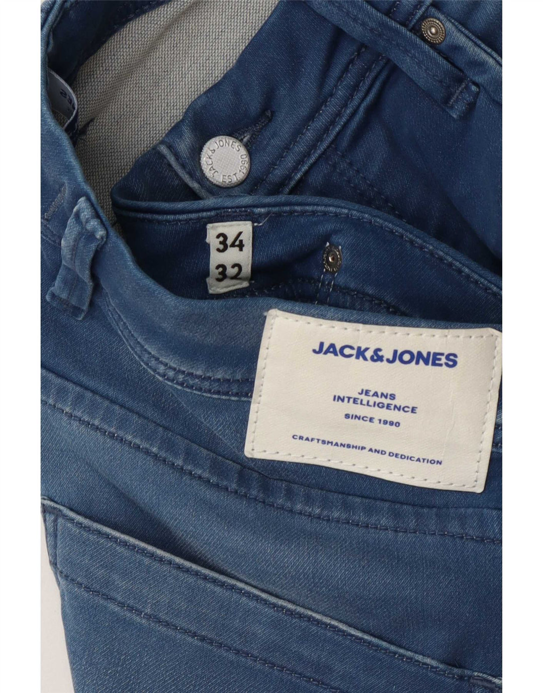 Jeans dritti Tim da uomo Jack & Jones W34 L32 Blu