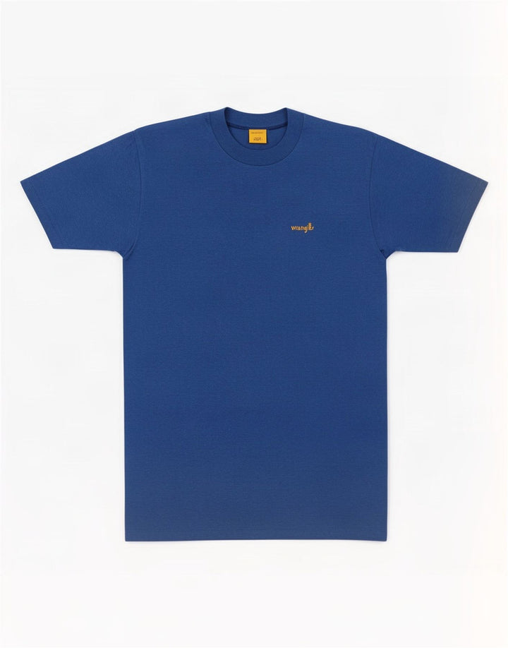 T-shirt da uomo Wrangler Top grande in cotone blu