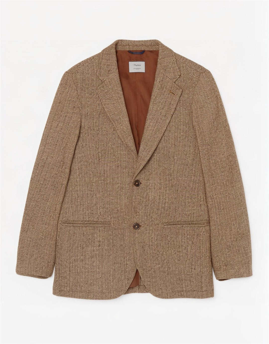Gap Mens 2 Button Blazer Jacket UK 36 Small Brown Herringbone Polyamide