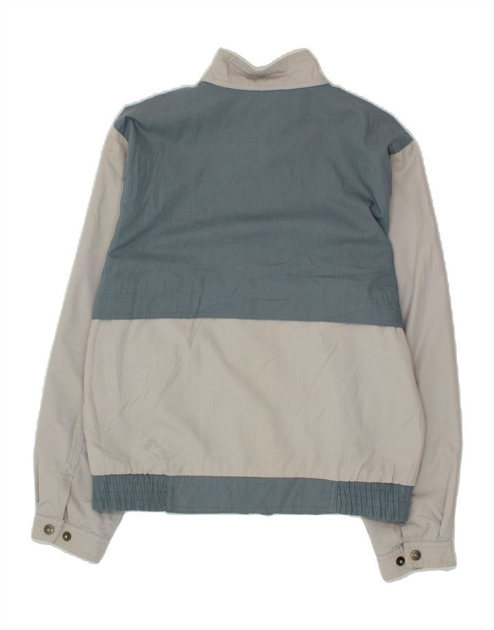 Giubbotto bomber da uomo VINTAGE UK 34/36 Piccolo poliestere color block grigio