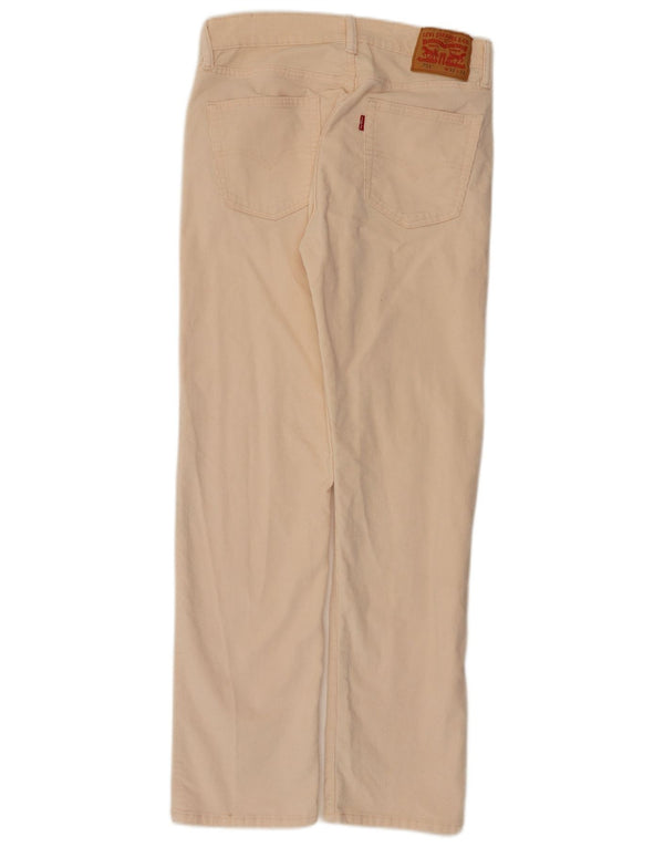 Pantaloni dritti in velluto a coste 751 da donna Levi's W32 L32 in cotone beige