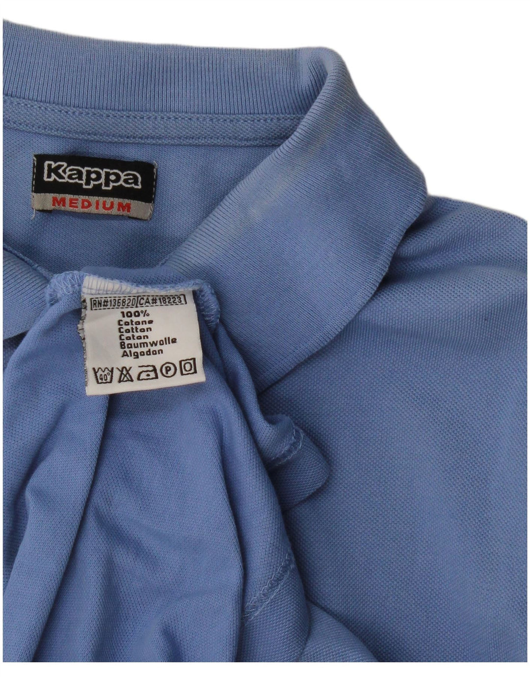 Polo Kappa Uomo Blu Medio in cotone