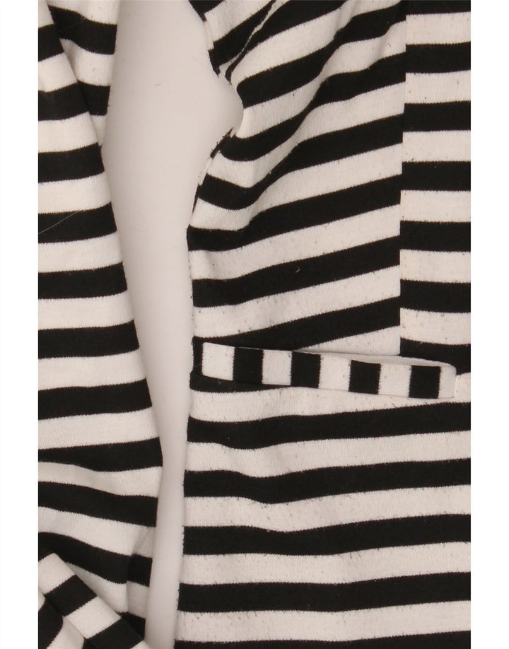 Top cardigan da donna Marks & Spencer UK 8 piccolo poliestere a righe nere
