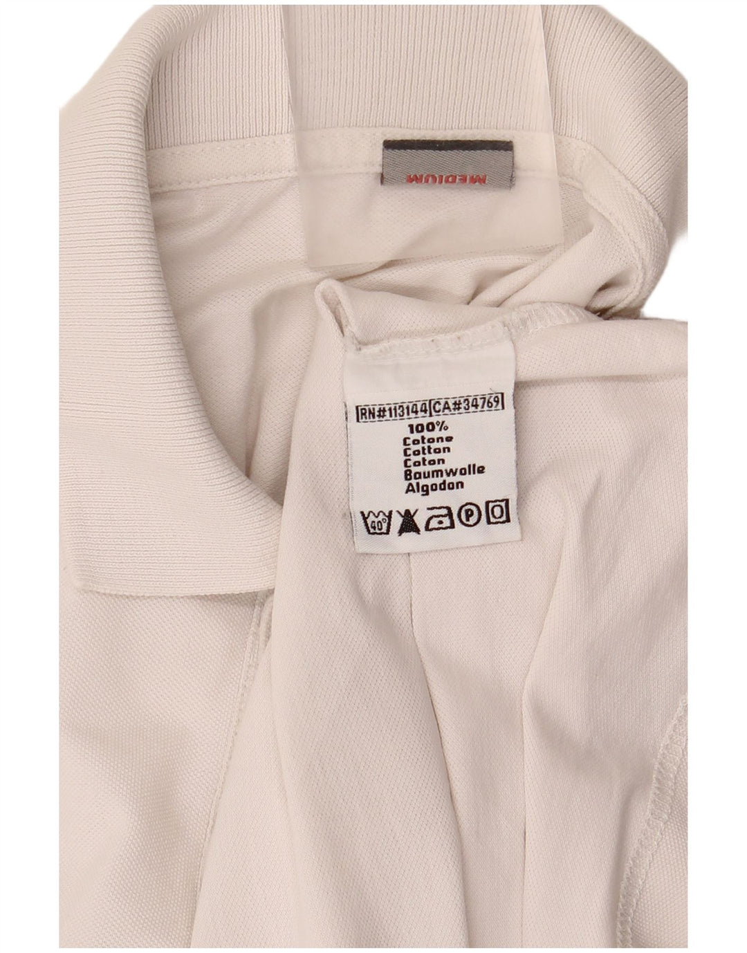 Polo Kappa Uomo Manica Lunga Cotone Bianco Medio
