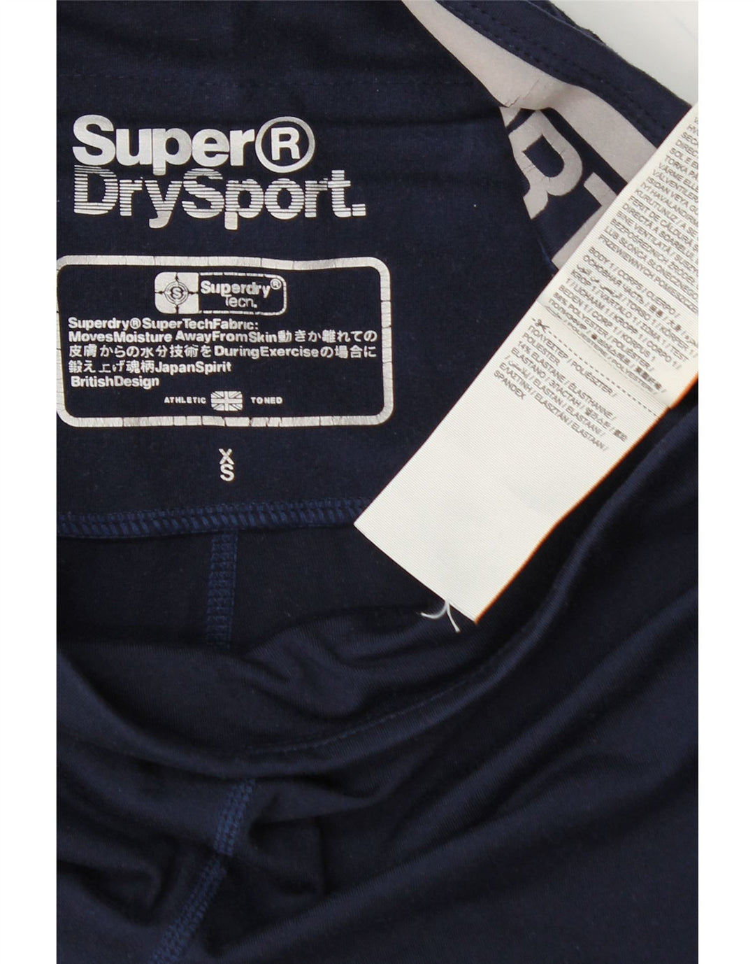 Leggings grafici da donna SUPERDRY UK 4 XS poliestere blu navy