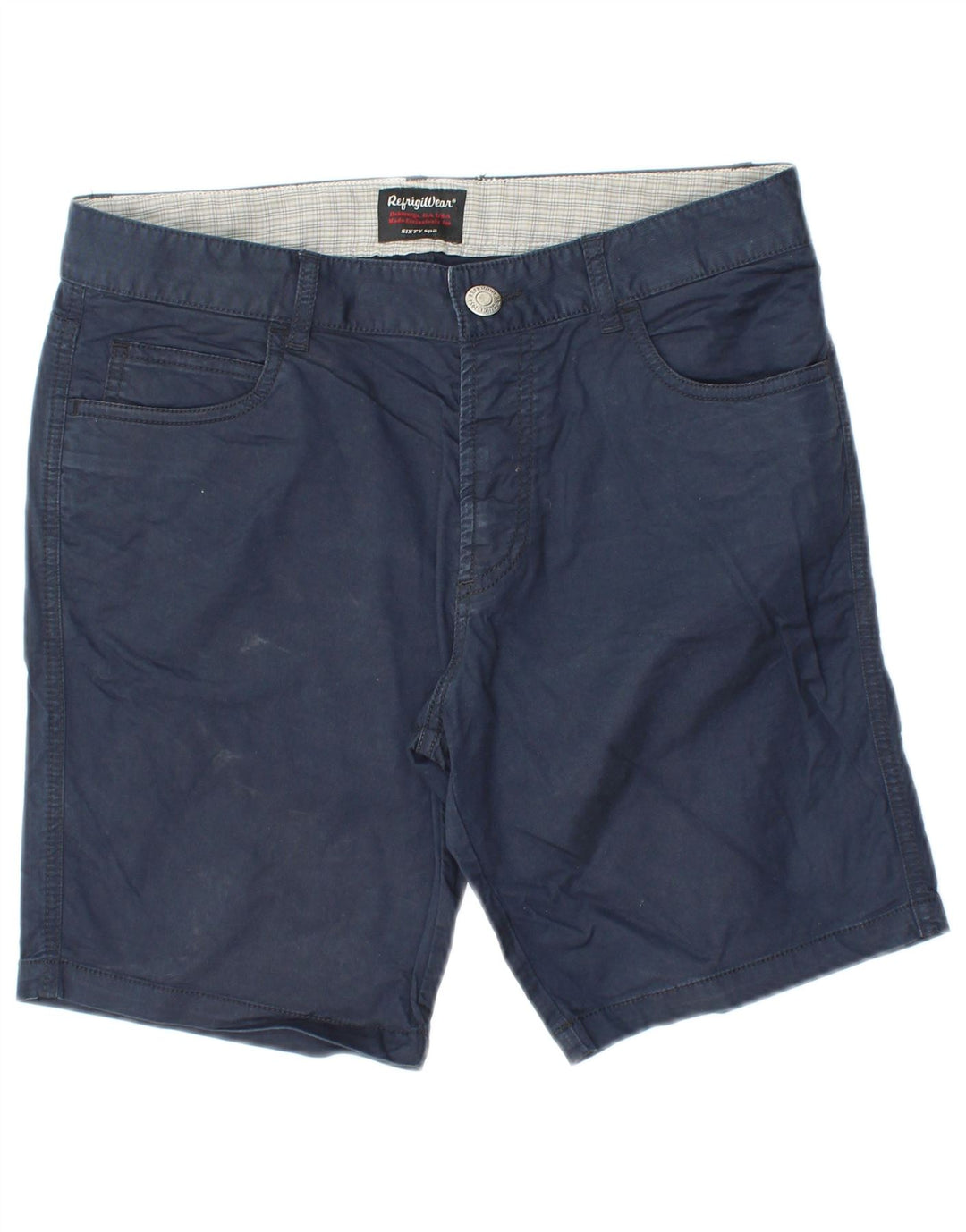REFRIGIWEAR Pantaloncini casual da uomo W32 medio cotone blu navy