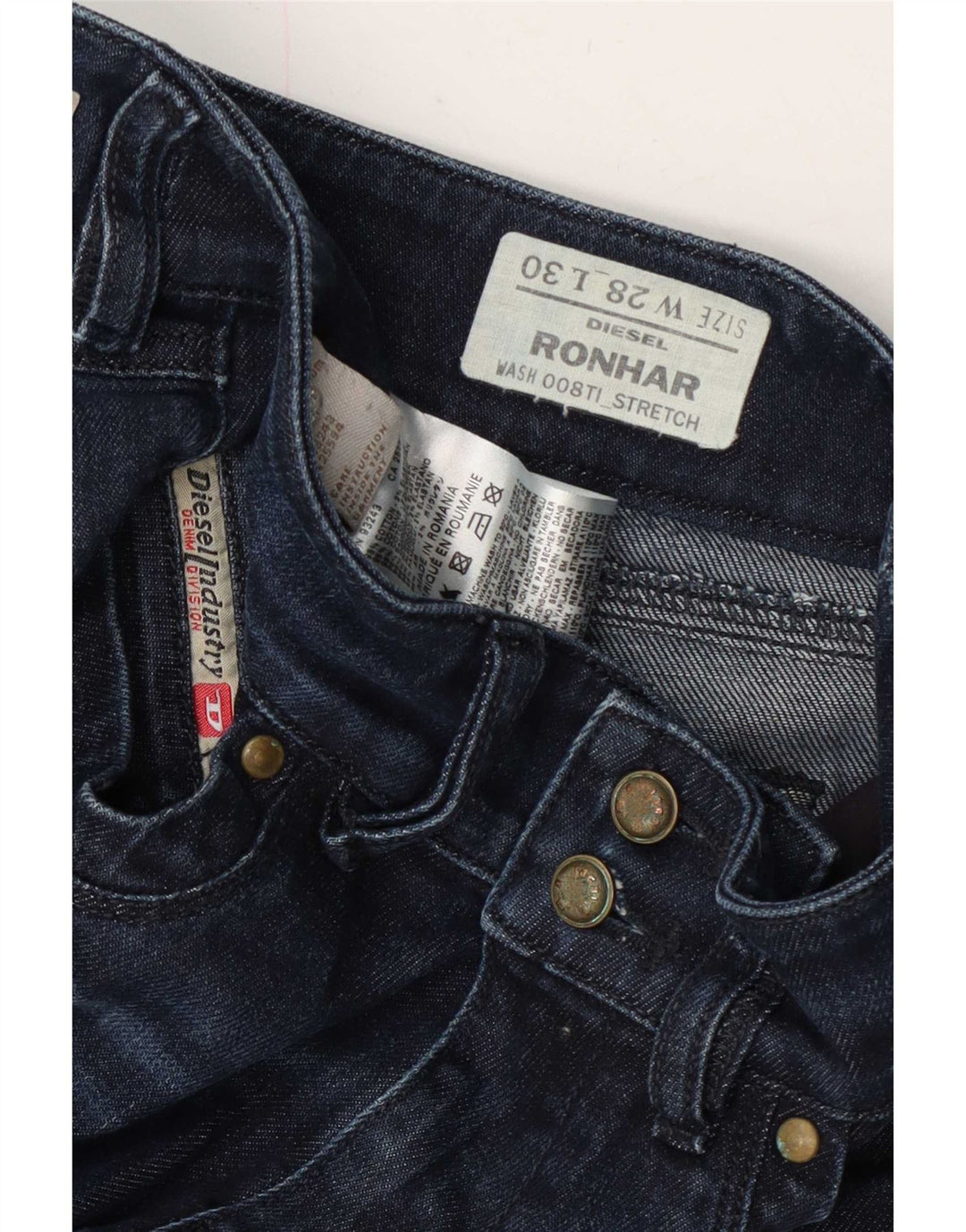 Jeans da donna Diesel Ronhar Bootcut W28 L30 cotone blu navy