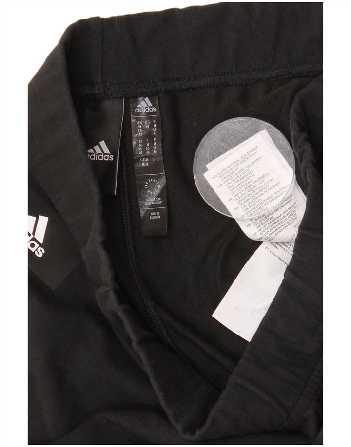 Leggings grafici da donna Adidas UK 12/14 cotone nero medio