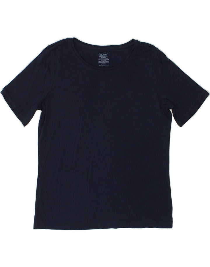 L.L.BEAN Womens T-Shirt Top UK 14 Medium Navy Blue Cotton | Vintage L.L.Bean | Thrift | Second-Hand L.L.Bean | Used Clothing | Messina Hembry 