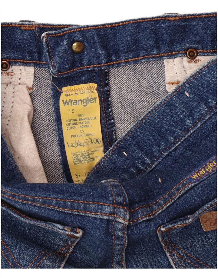 Jeans Capri dritti per ragazzi Wrangler 14-15 anni W25 L21 cotone blu