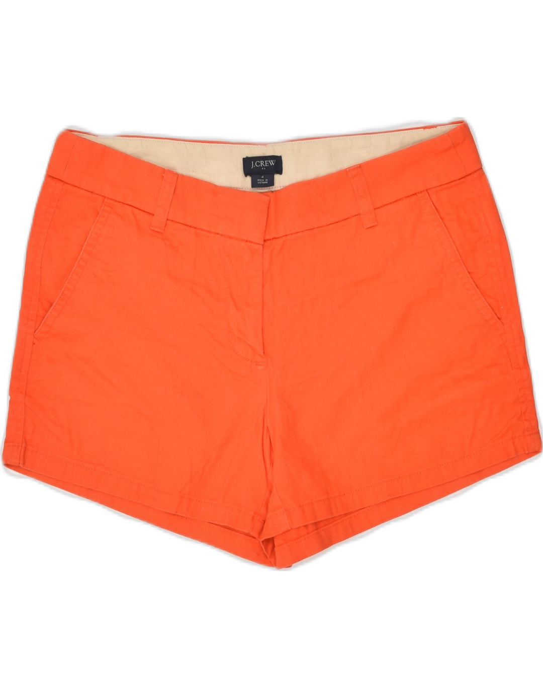 J. CREW Womens Chino Shorts US 4 Small W30  Orange Cotton | Vintage J. Crew | Thrift | Second-Hand J. Crew | Used Clothing | Messina Hembry 
