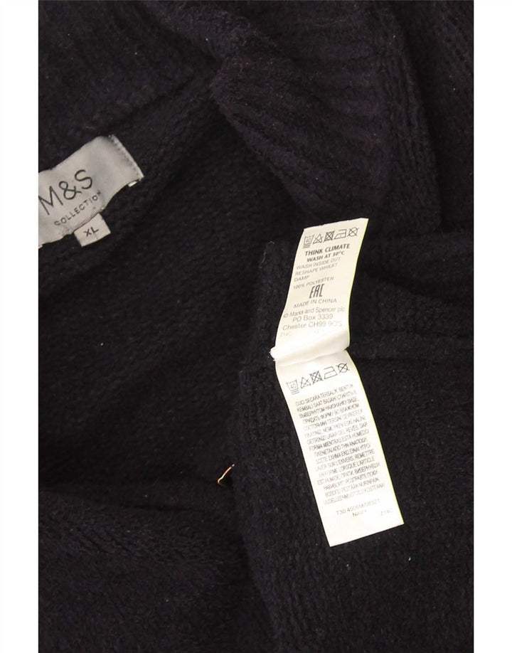 Maglione cardigan da uomo Marks & Spencer XL poliestere blu navy