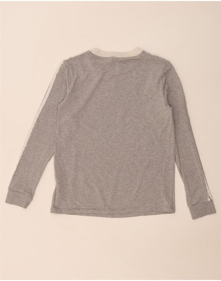 Top Adidas da donna a manica lunga UK 12 in cotone grigio medio
