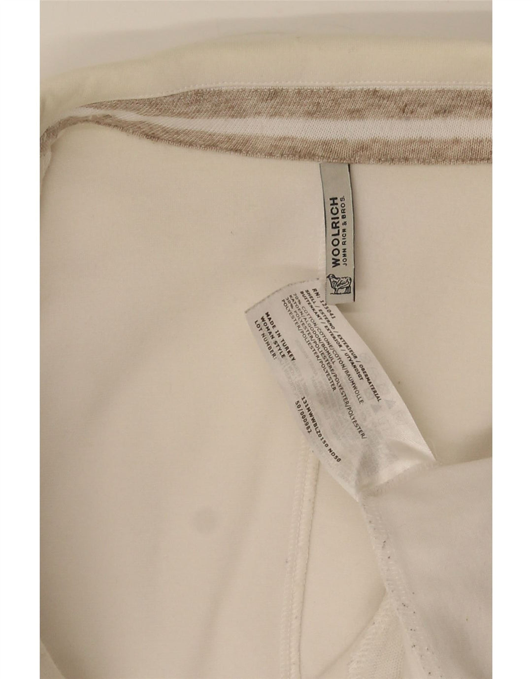 Giacca blazer a 3 bottoni da donna Woolrich UK 10 piccola in cotone bianco