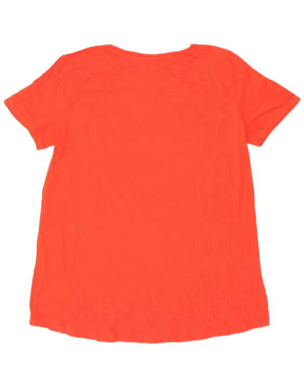 T-shirt Zara da donna Top UK 14 rosso medio in cotone