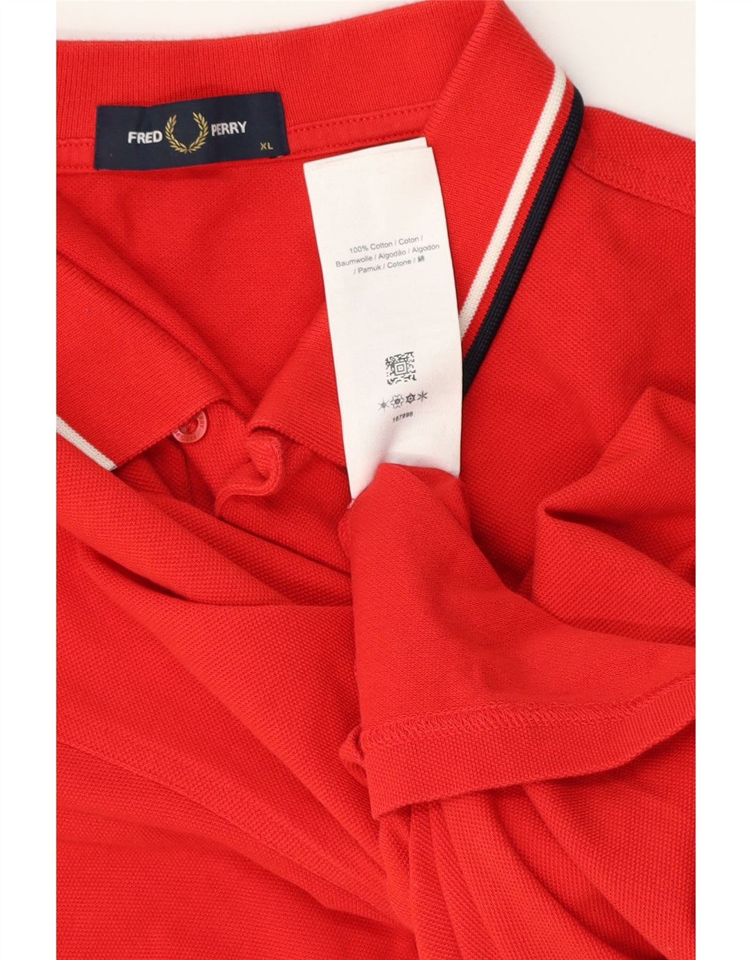 Polo da uomo Fred Perry XL in cotone rosso