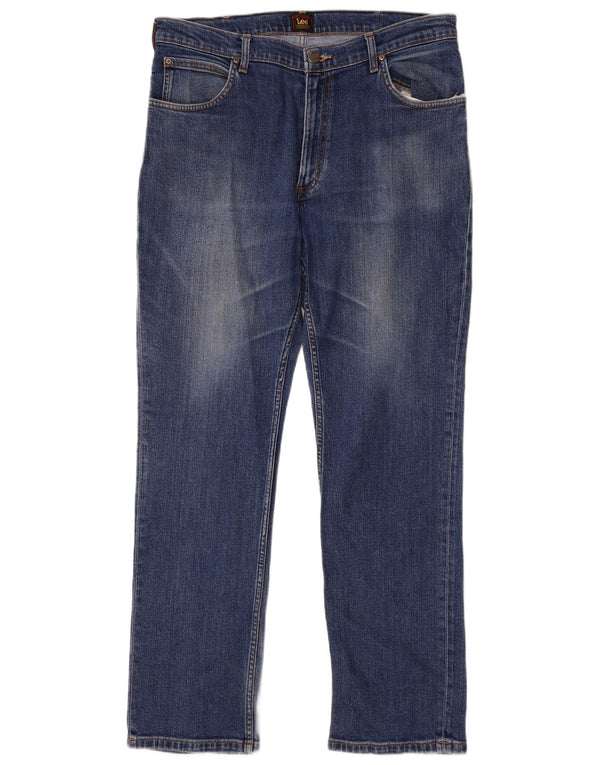 Jeans dritti da uomo Lee Brooklyn W36 L32 cotone blu