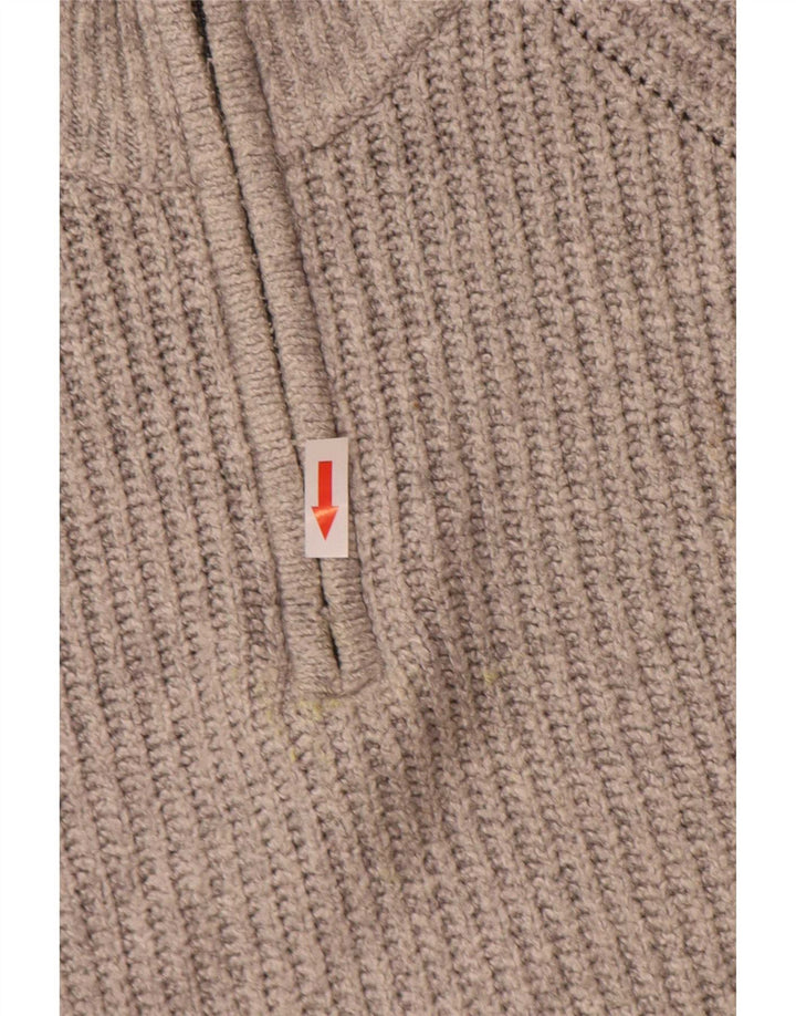 Maglione da uomo con collo con zip Marks & Spencer 3XL acrilico grigio