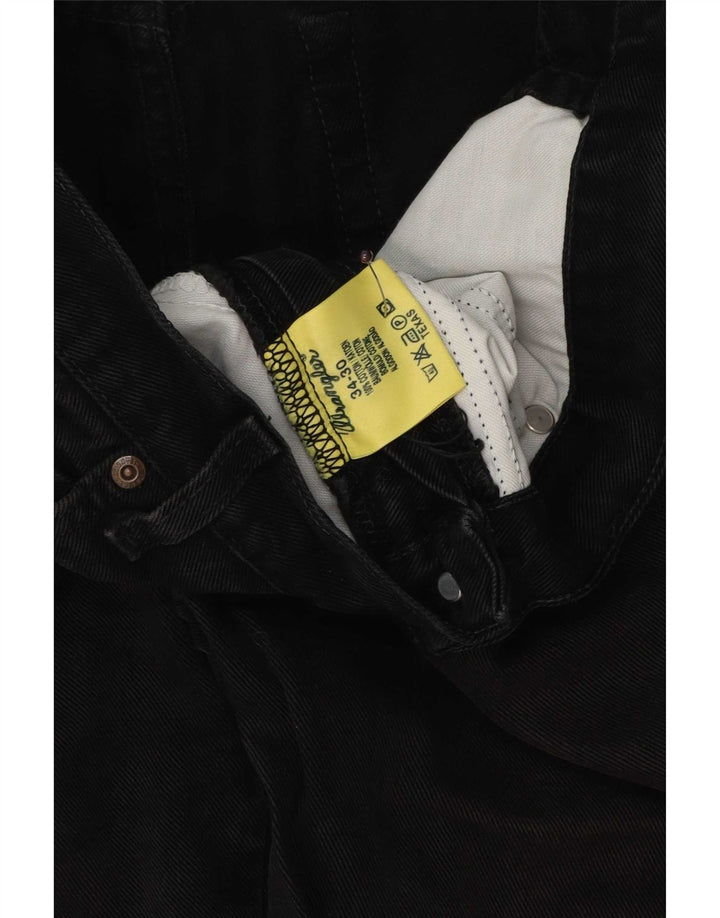 Jeans dritti da uomo Wrangler Texas W34 L27 cotone nero