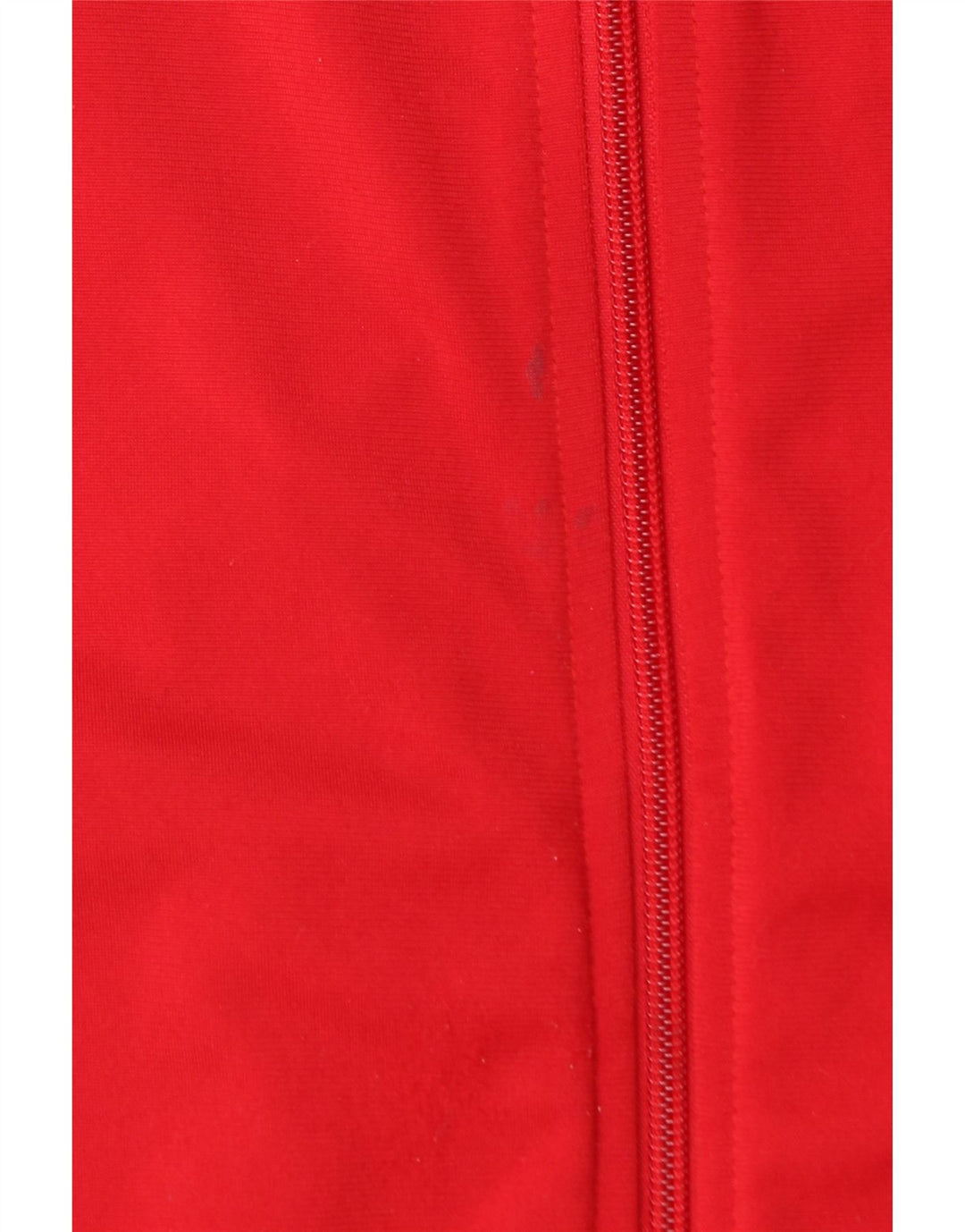 Giacca superiore della tuta da uomo Adidas in poliestere rosso medio