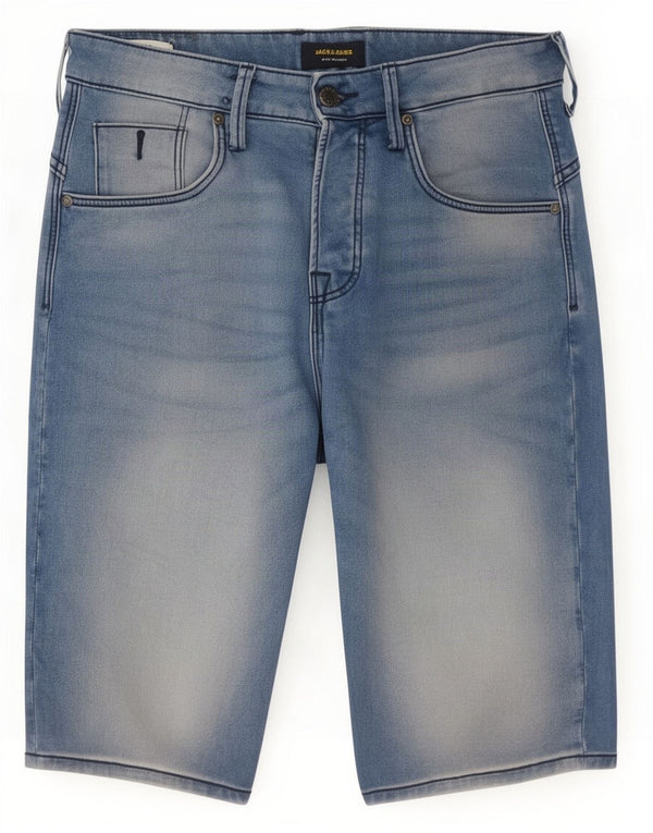 Pantaloncini di jeans da uomo Jack & Jones piccoli W29 in cotone blu