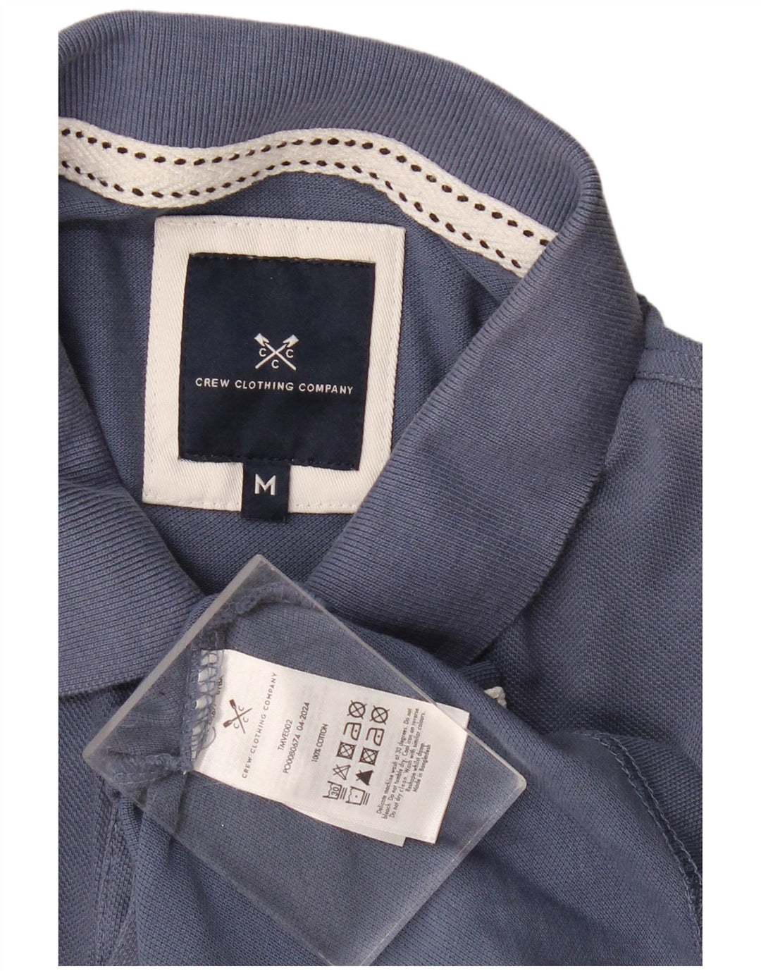 Crew Clothing Polo da uomo in cotone medio blu navy