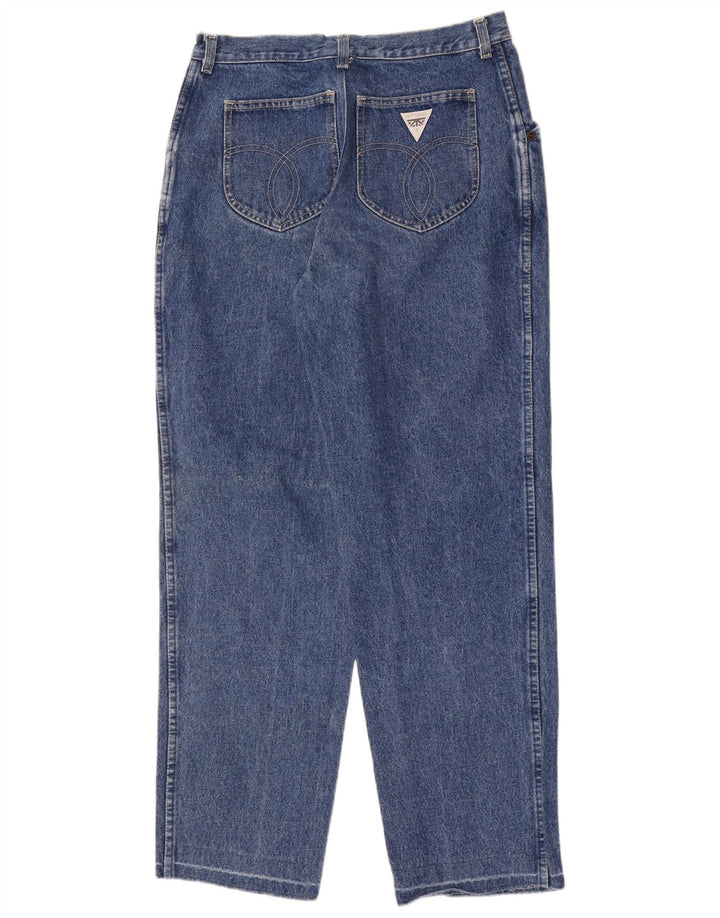 Jeans affusolati da uomo vintage W33 L31 in cotone blu
