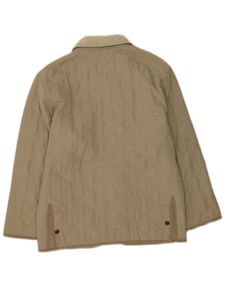 Giacca trapuntata da uomo vintage UK 36 piccolo poliestere verde