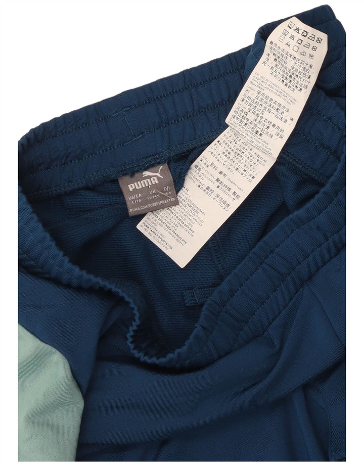 Pantaloni della tuta da ragazzo Puma 13-14 anni Poliestere color block blu