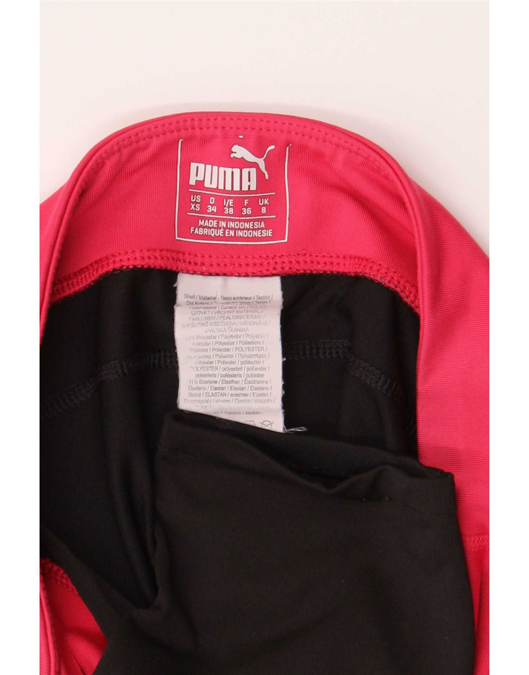 Leggings corti da donna Puma UK 8 Small Nero Poliestere color block