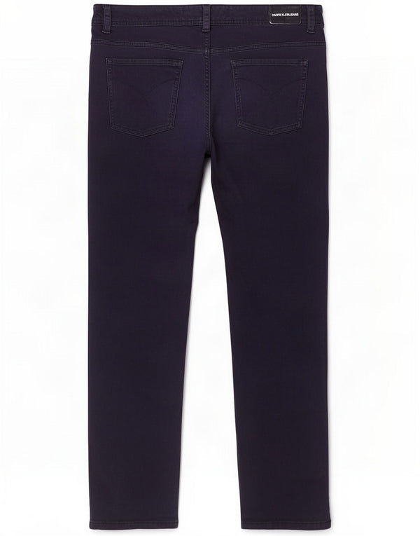 Calvin Klein Jeans dritti da donna US 12 Large W34 L28 Blu navy Cotone