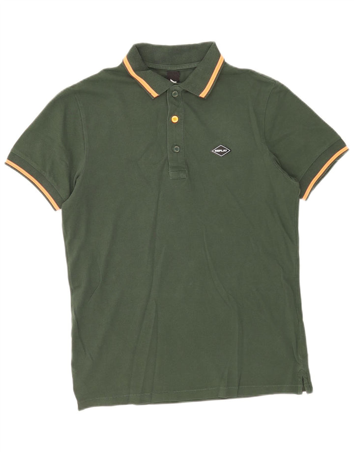 Polo Uomo Replay Piccola Verde Cotone
