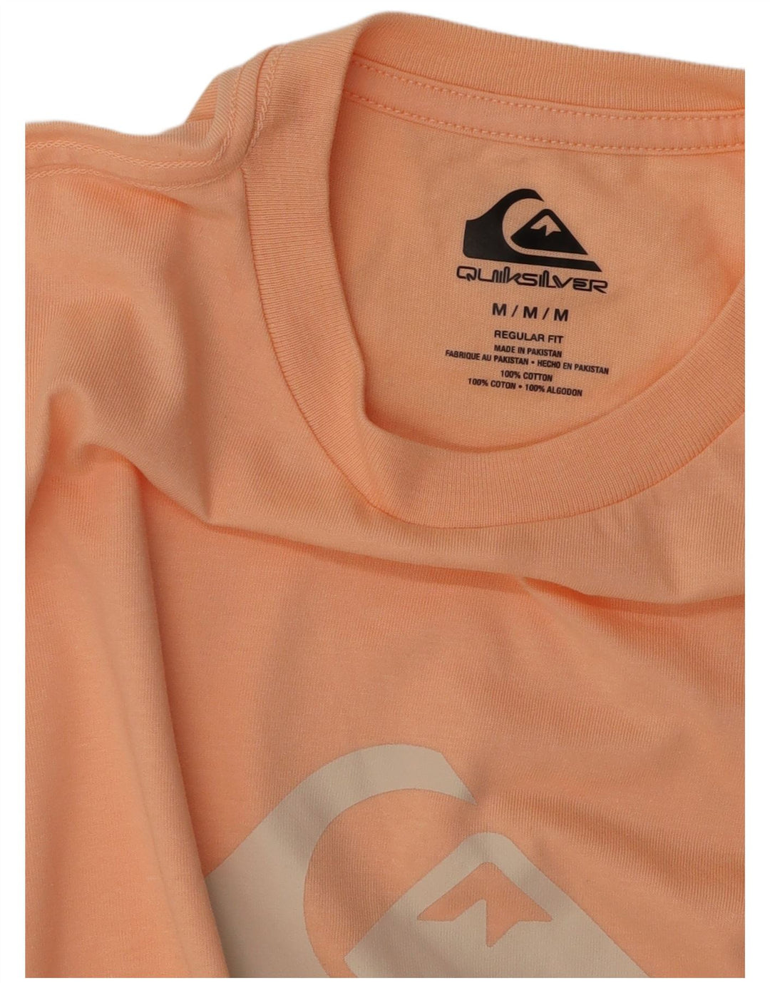 QUIKSILVER T-shirt grafica da uomo con vestibilità regolare, top in cotone rosa medio