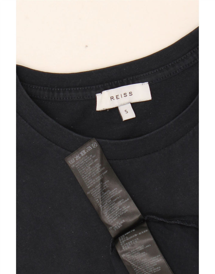 T-shirt da uomo Reiss Top Small in cotone blu navy